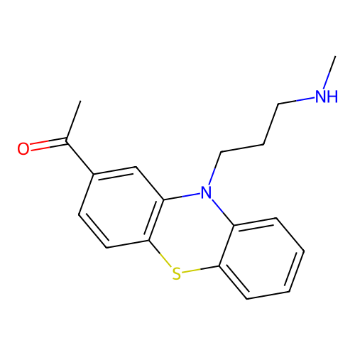 Ethanone, 1-[10-[3-(methylamino)propyl]-10H-phenothiazin-2-yl]- structure