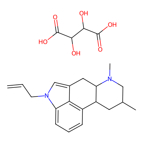 2,3-Dihydroxybutanedioic acid--6,8-dimethyl-1-(prop-2-en-1-yl)ergoline (1/1) structure
