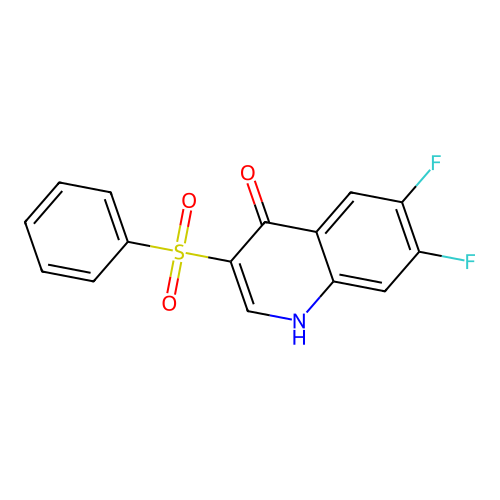 6,7-difluoro-3-(phenylsulfonyl)quinolin-4(1H)-one structure