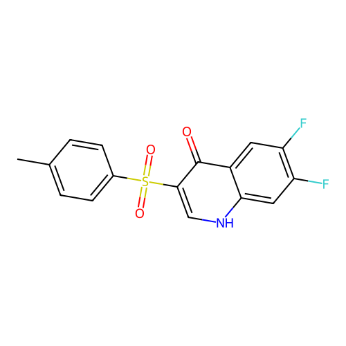 6,7-difluoro-3-[(4-methylphenyl)sulfonyl]quinolin-4(1H)-one structure