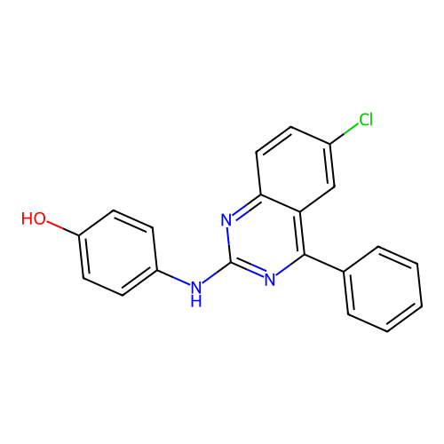 4-[(6-Chloro-4-phenylquinazolin-2-yl)amino]phenol structure