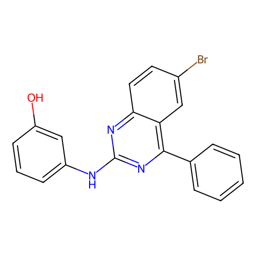 3-[(6-Bromo-4-phenylquinazolin-2-yl)amino]phenol structure