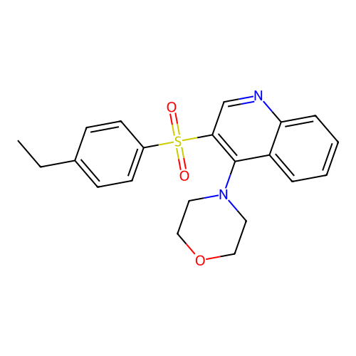 4-[3-(4-Ethylphenyl)sulfonylquinolin-4-yl]morpholine structure