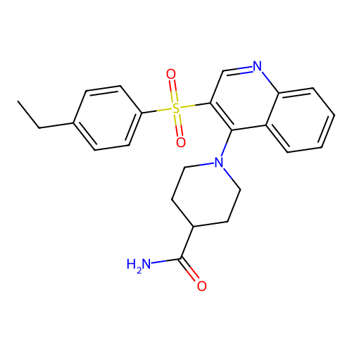 1-[3-(4-Ethylbenzenesulfonyl)quinolin-4-yl]piperidine-4-carboxamide structure