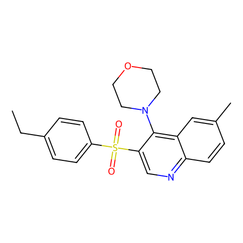 4-[3-(4-Ethylphenyl)sulfonyl-6-methylquinolin-4-yl]morpholine structure