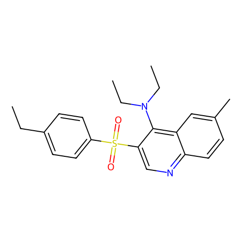 N,N-Diethyl-3-(4-ethylbenzenesulfonyl)-6-methylquinolin-4-amine structure