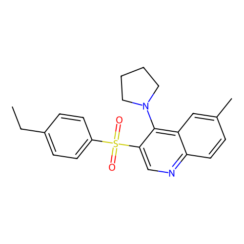 3-(4-Ethylphenyl)sulfonyl-6-methyl-4-pyrrolidin-1-ylquinoline structure
