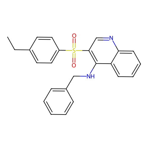N-benzyl-3-(4-ethylphenyl)sulfonylquinolin-4-amine structure