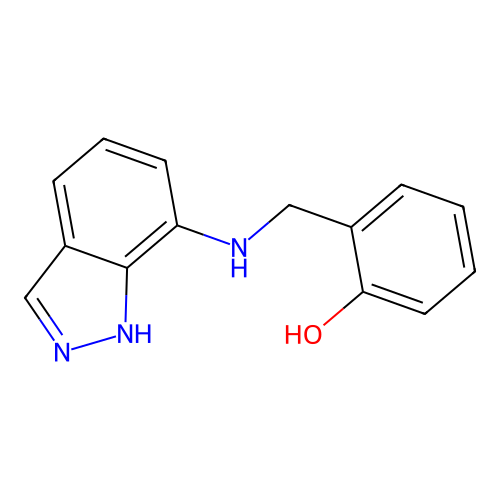 2-[(1H-indazol-7-ylamino)methyl]phenol structure