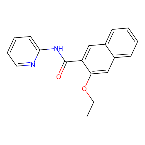 3-ethoxy-N-pyridin-2-ylnaphthalene-2-carboxamide structure