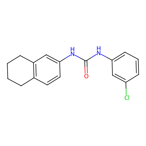 1-(3-Chlorophenyl)-3-(5,6,7,8-tetrahydronaphthalen-2-yl)urea structure