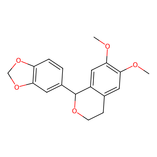 1-(1,3-benzodioxol-5-yl)-6,7-dimethoxy-3,4-dihydro-1H-isochromene structure
