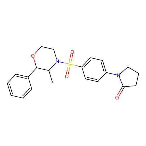 1-[4-(3-Methyl-2-phenylmorpholin-4-yl)sulfonylphenyl]pyrrolidin-2-one structure