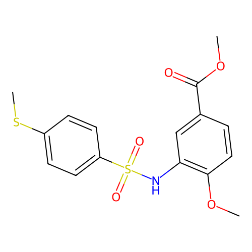 Methyl 4-methoxy-3-({[4-(methylsulfanyl)phenyl]sulfonyl}amino)benzoate structure