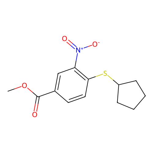 Methyl 4-(cyclopentylthio)-3-nitrobenzoate structure