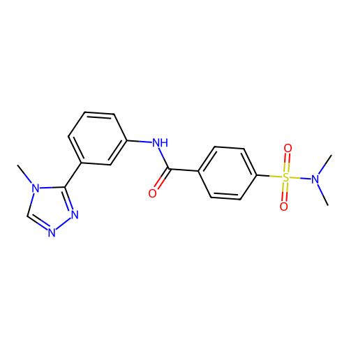 4-(dimethylsulfamoyl)-N-[3-(4-methyl-1,2,4-triazol-3-yl)phenyl]benzamide structure
