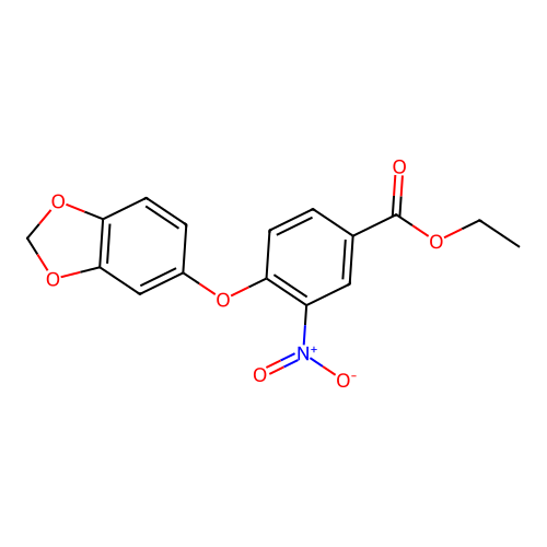 Ethyl 4-(1,3-benzodioxol-5-yloxy)-3-nitrobenzoate structure