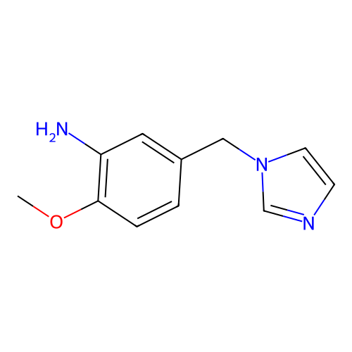 5-(1H-Imidazol-1-ylmethyl)-2-methoxybenzenamine structure