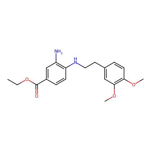 Ethyl 3-amino-4-{[2-(3,4-dimethoxyphenyl)ethyl]amino}benzoate structure