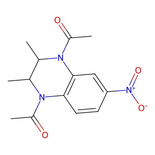 1,4-Diacetyl-2,3-dimethyl-6-nitro-1,2,3,4-tetrahydroquinoxaline structure