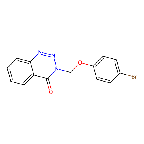 3-[(4-bromophenoxy)methyl]-1,2,3-benzotriazin-4(3H)-one structure
