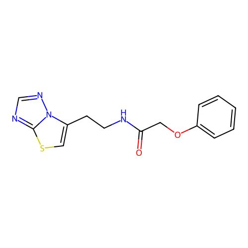 2-phenoxy-N-[2-([1,3]thiazolo[3,2-b][1,2,4]triazol-6-yl)ethyl]acetamide structure