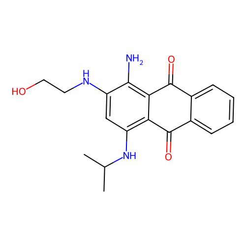 1-Amino-2-[(2-hydroxyethyl)amino]-4-(propan-2-ylamino)anthracene-9,10-dione structure