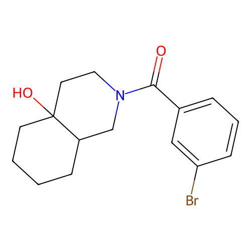(3-bromophenyl)(4a-hydroxyoctahydroisoquinolin-2(1H)-yl)methanone structure