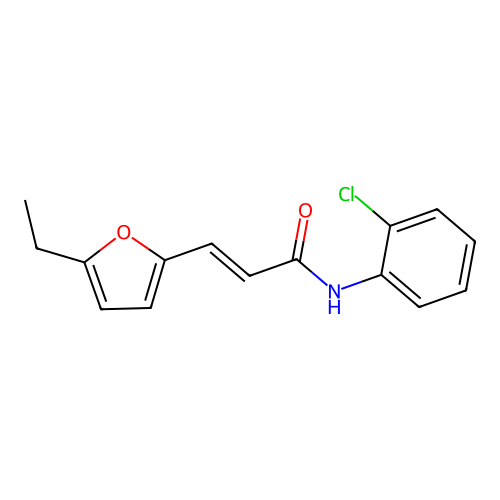 (2E)-N-(2-chlorophenyl)-3-(5-ethylfuran-2-yl)prop-2-enamide structure