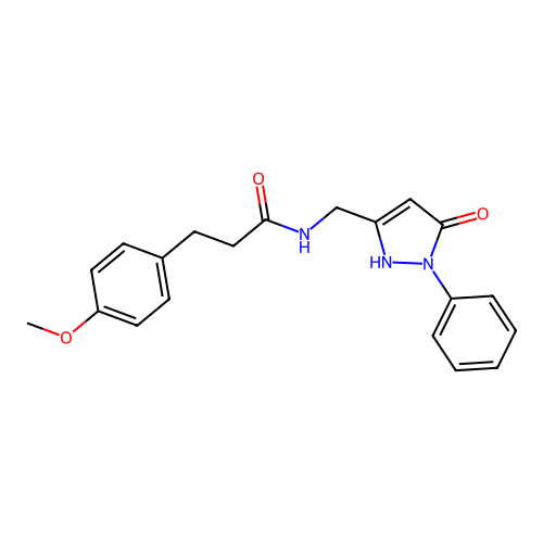 N-[(5-hydroxy-1-phenyl-1H-pyrazol-3-yl)methyl]-3-(4-methoxyphenyl)propanamide structure