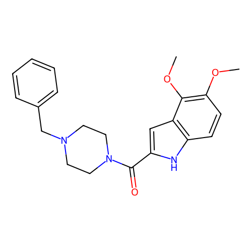 (4-benzylpiperazin-1-yl)-(4,5-dimethoxy-1H-indol-2-yl)methanone structure