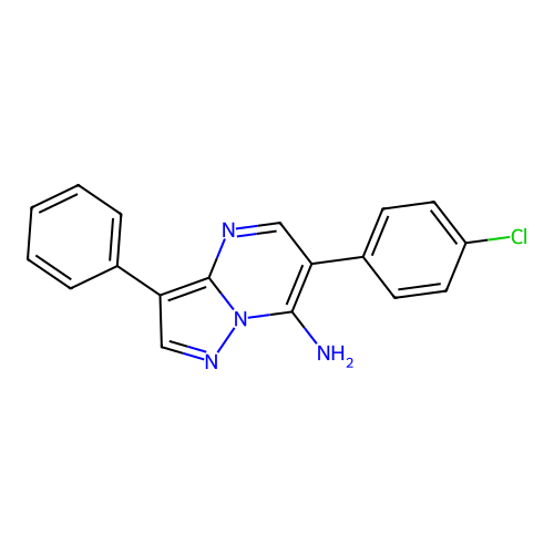 6-(4-Chlorophenyl)-3-phenylpyrazolo[1,5-a]pyrimidin-7-amine structure