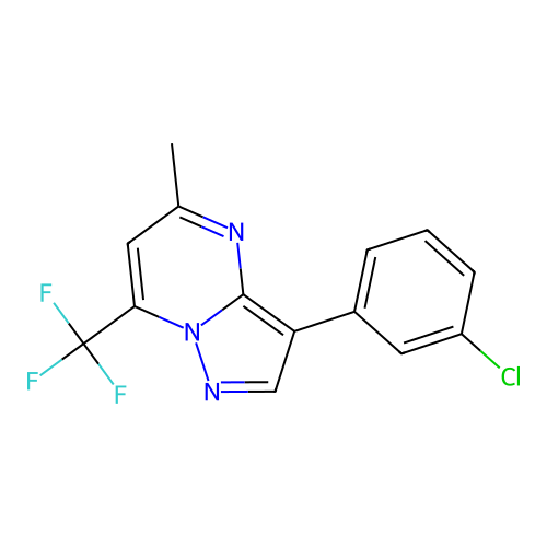 3-(3-Chlorophenyl)-5-methyl-7-(trifluoromethyl)pyrazolo[1,5-a]pyrimidine structure