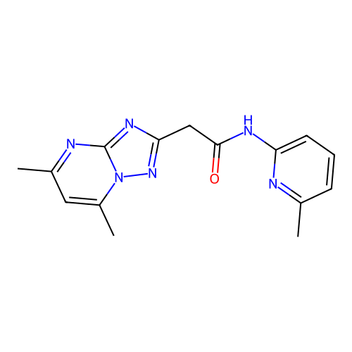 2-(5,7-dimethyl-[1,2,4]triazolo[1,5-a]pyrimidin-2-yl)-N-(6-methylpyridin-2-yl)acetamide structure