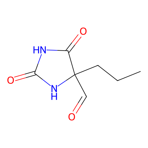 2,5-二氧代-4-丙基咪唑烷-4-甲醛 structure