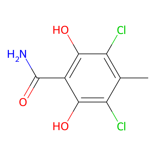gamma-Resorcylamide, 3,5-dichloro-4-methyl- structure