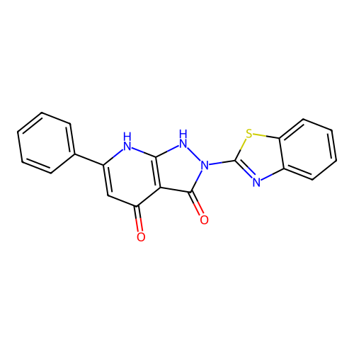 2-(1,3-benzothiazol-2-yl)-4-hydroxy-6-phenyl-1,2-dihydro-3H-pyrazolo[3,4-b]pyridin-3-one structure