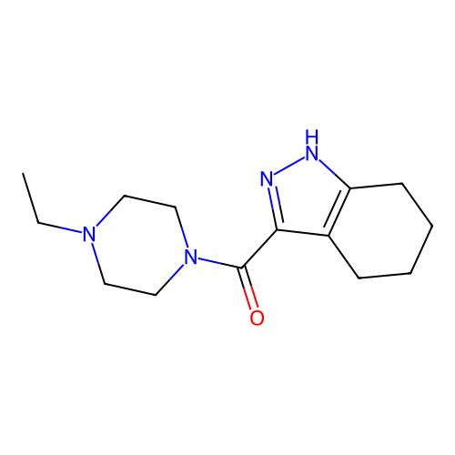 (4-ethylpiperazin-1-yl)(4,5,6,7-tetrahydro-2H-indazol-3-yl)methanone structure