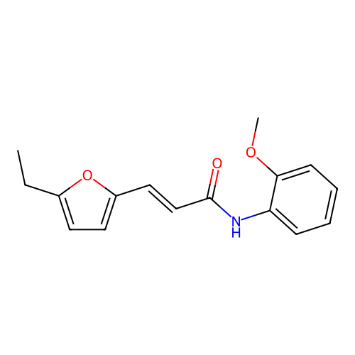 (2E)-3-(5-ethylfuran-2-yl)-N-(2-methoxyphenyl)prop-2-enamide structure
