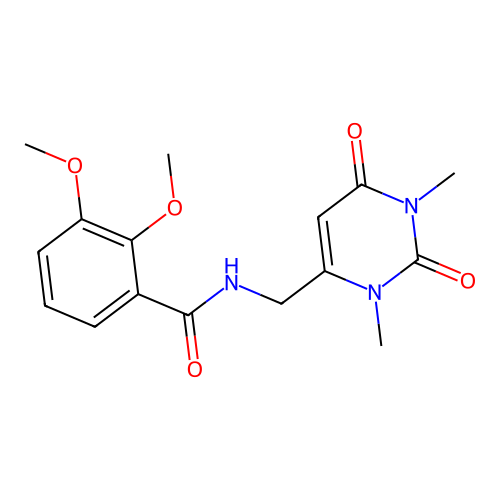 N-((1,3-dimethyl-2,6-dioxo-1,2,3,6-tetrahydropyrimidin-4-yl)methyl)-2,3-dimethoxybenzamide structure