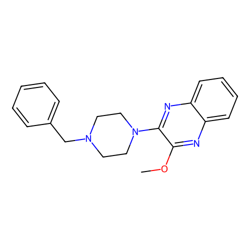 2-(4-Benzylpiperazin-1-yl)-3-methoxyquinoxaline structure