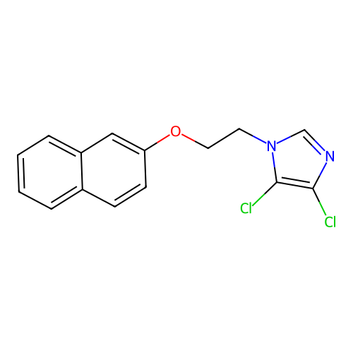 4,5-dichloro-1-(2-(naphthalen-2-yloxy)ethyl)-1H-imidazole structure