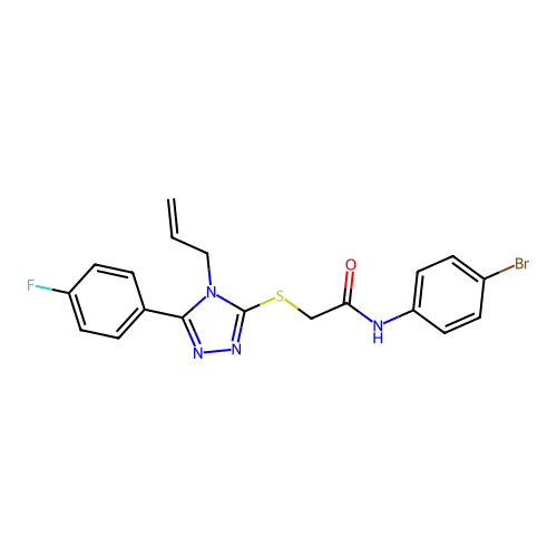 N-(4-bromophenyl)-2-{[5-(4-fluorophenyl)-4-(prop-2-en-1-yl)-4H-1,2,4-triazol-3-yl]sulfanyl}acetamide structure