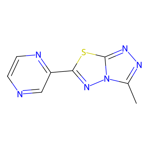 3-Methyl-6-(2-pyrazinyl)[1,2,4]triazolo[3,4-b][1,3,4]thiadiazole structure
