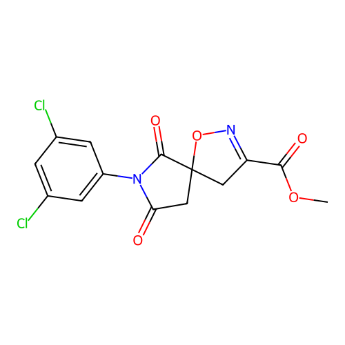 methyl 7-(3,5-dichlorophenyl)-6,8-dioxo-1-oxa-2,7-diazaspiro[4.4]non-2-ene-3-carboxylate structure