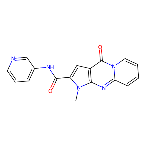 1-methyl-4-oxo-N-(pyridin-3-yl)-1,4-dihydropyrido[1,2-a]pyrrolo[2,3-d]pyrimidine-2-carboxamide structure