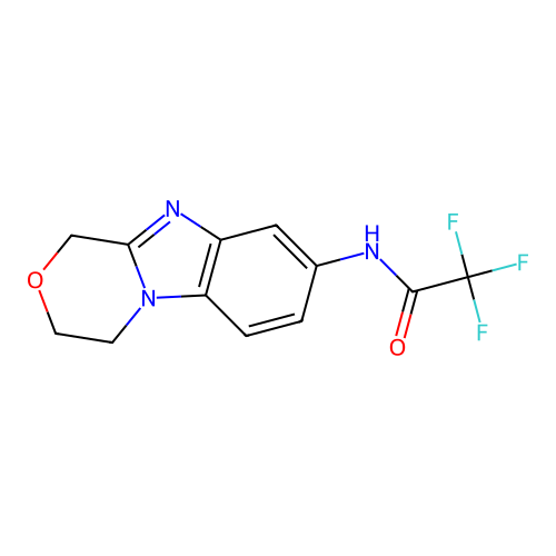 N-(3,4-dihydro-1H-[1,4]oxazino[4,3-a]benzimidazol-8-yl)-2,2,2-trifluoroacetamide structure