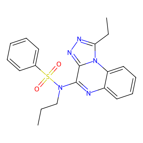 N-(1-ethyl-[1,2,4]triazolo[4,3-a]quinoxalin-4-yl)-N-propylbenzenesulfonamide structure