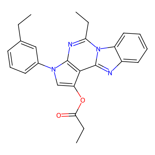 5-ethyl-3-(3-ethylphenyl)-3H-benzo[4,5]imidazo[1,2-c]pyrrolo[3,2-e]pyrimidin-1-yl propionate structure
