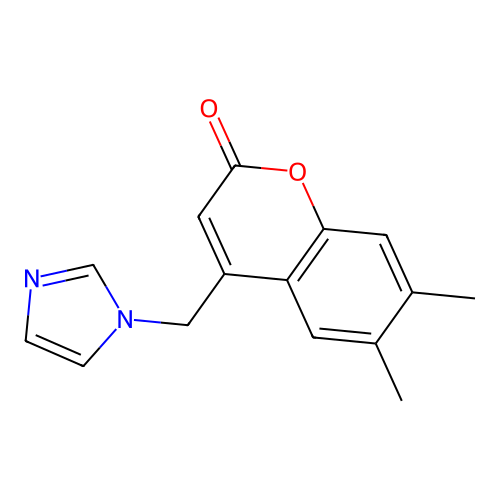 4-(1H-imidazol-1-ylmethyl)-6,7-dimethyl-2H-chromen-2-one structure